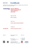 Certificate ISO 9001 Socorex Cover